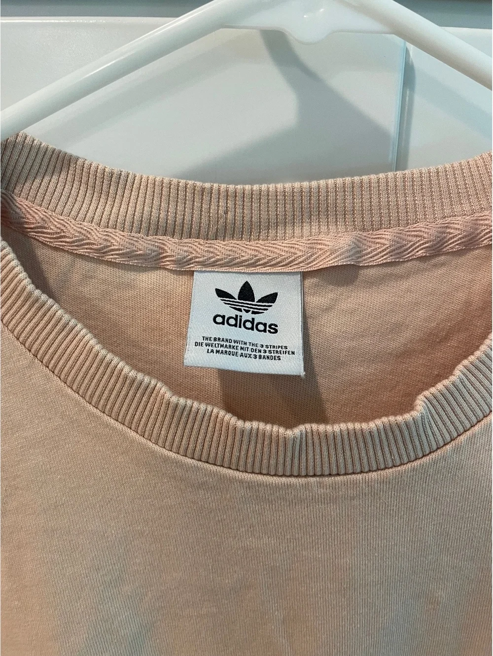 adidas Light Pink Logo Graphic T-Shirt